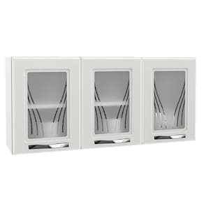 Módulo Cozinha Telasul Star New Armário 3 Portas C/vidro Branco