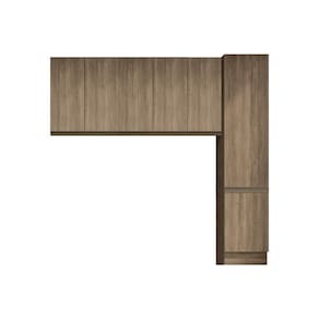 Kit De Cozinha Modulada 3 Peças Maxxi (2 Armários + 1 Paneleiro) Cpt35 Nogal - Kappesberg