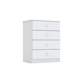Cômoda Solteiro Labirinto 4 Gavetas Branco - Henn
