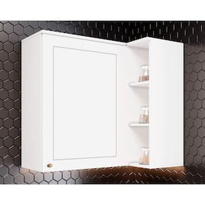 Armário Aéreo Cozinha Modulado Canto Reto Americana C/ 1 Porta Branco - Henn