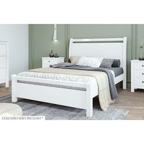 Cama De Casal Reali Branco - Lopas