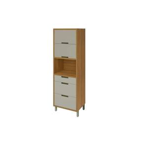 Paneleiro De Cozinha Imperatriz C/ 2 Portas E 3 Gavetas (1 Forno) 70cm Freijo/off White - Nesher