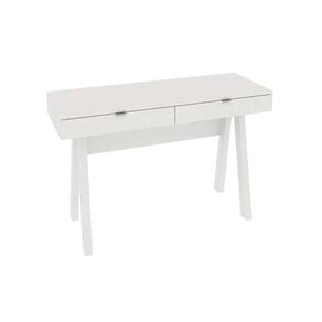 Mesa Escrivaninha Juvenil Me4128 C/ 2 Gavetas Branco - Tecno Mobili