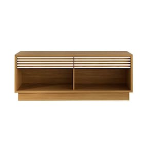 Rack Para Tv Ra2003 Até 42 Polegadas C/ 2 Gavetas E 2 Nichos Natural/off White - Tecno Mobili