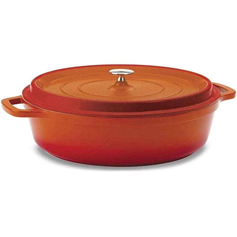 Caçarola 29,5Cm De Alumínio Fundido Hercules Laranja 6,8L