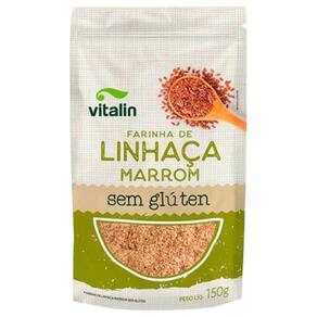 Kit 3X: Farinha De Linhaça Marrom Sem Glúten Vitalin 150G