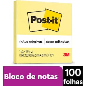 POST-IT 100 Notas 76 X 76MM Amarelo 3M