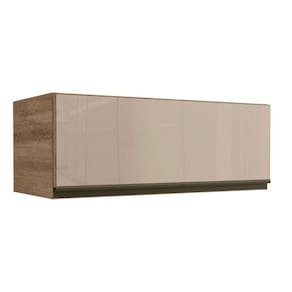 Armário Aéreo Cozinha Modulado Maxxi G770 1 Porta Basculante C/ Vidro Nogal - Kappesberg