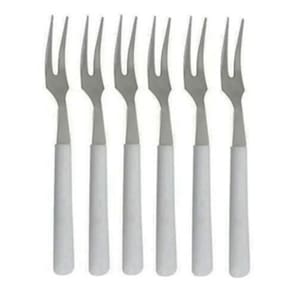 Kit 6 Garfos Para Petiscos Aperitivos Frios Fondue Frutas
