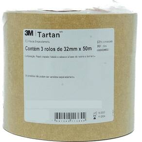 Kit 3 Fita de Empacotamento 3M Tartan 2564 32MM X 50M