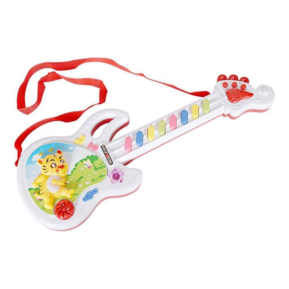 Guitarrinha Infantil Tigre DM TOYS DMT4740 BCO/VM