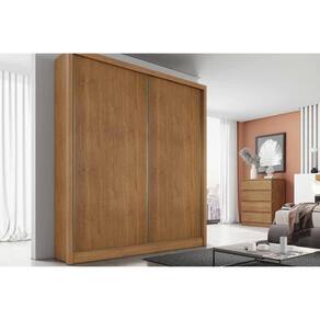 Guarda Roupa Solteiro 2 Portas De Correr 3 Gavetas Thor Plus Freijo Cumaru Novo Horizonte
