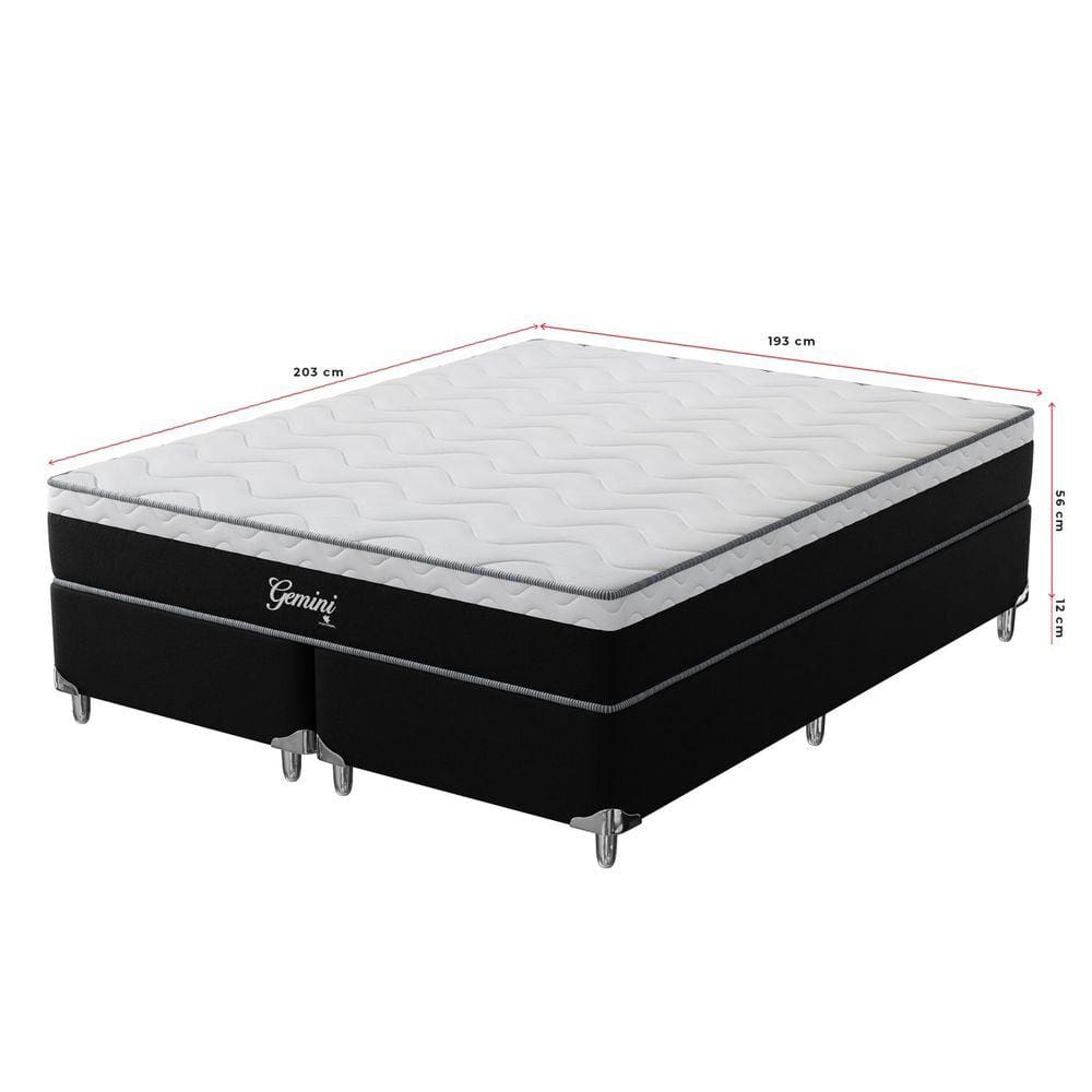 Cama Box King 193x203x68cm Gemini Montreal | Casas Bahia