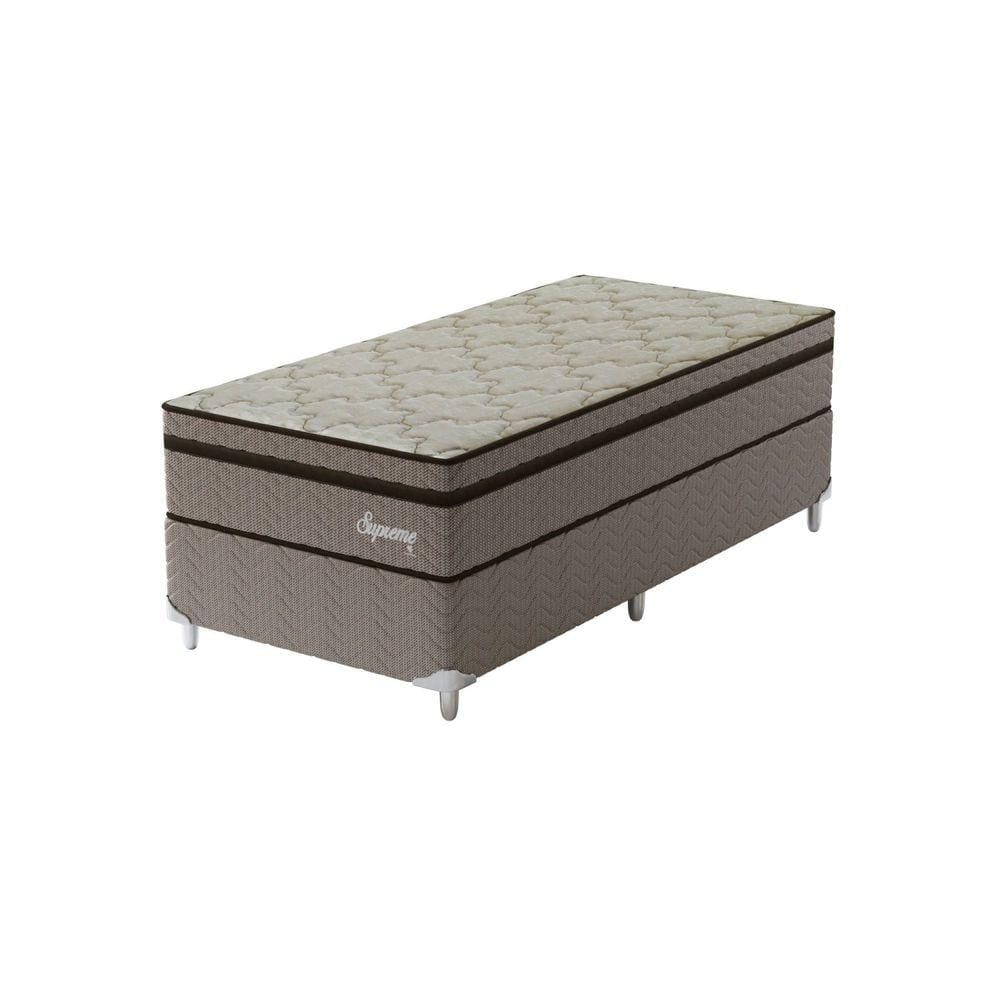 Cama Box Solteiro Supreme 78x188x60cm Molas Ensacadas Montreal Dourado
