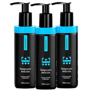 Kit 03 Shampoo Para Barba Goot Embaixador 200Ml