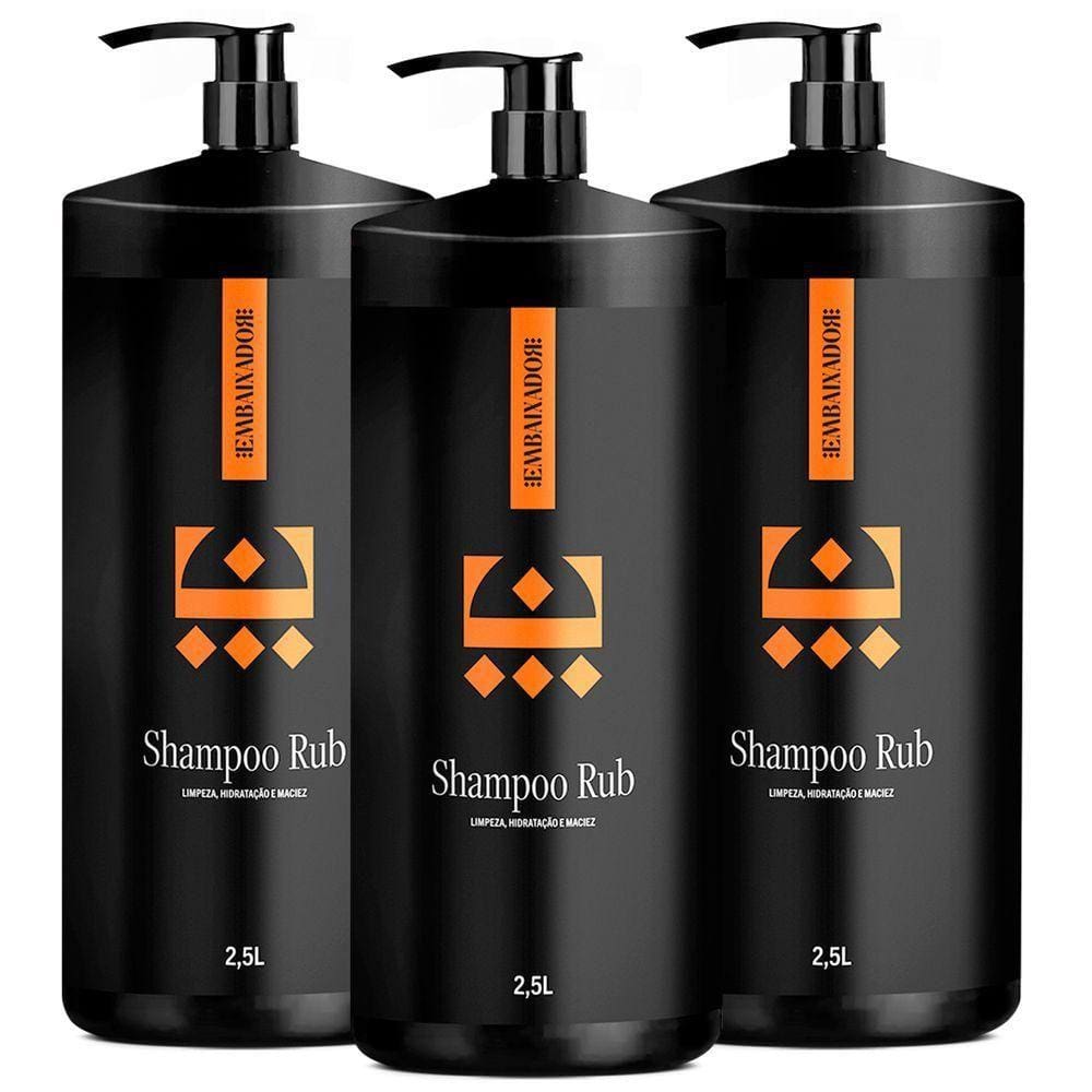 Kit 03 Shampoo Para Cabelo Rub Embaixador 2,5L