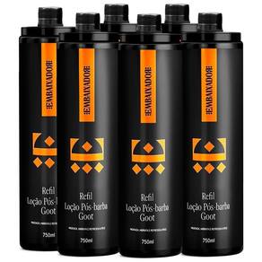 Kit 06 Loção Pós Barba Goot Embaixador 750Ml