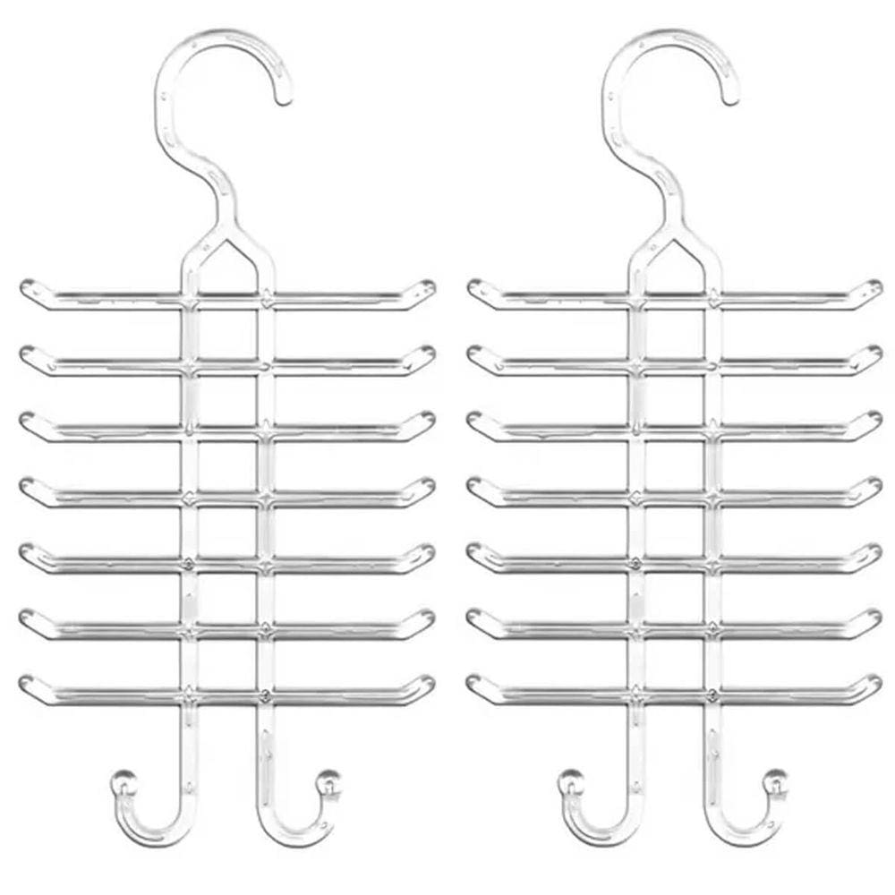 Kit 2 Cabides para Gravatas Cintos Suporte Organizador de Closets Armários Cristal