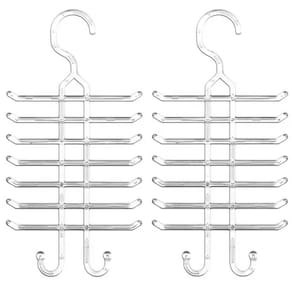Kit 2 Cabides para Gravatas Cintos Suporte Organizador de Closets Armários Cristal
