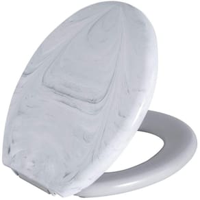 Assento para Vaso Sanitário Marmorizado Almofadado Astra Branco Mesclado TPKM/BR