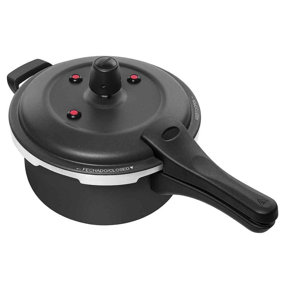 Panela De Pressão Antiaderente Fecho Externo 3 Litros Preto Patolux