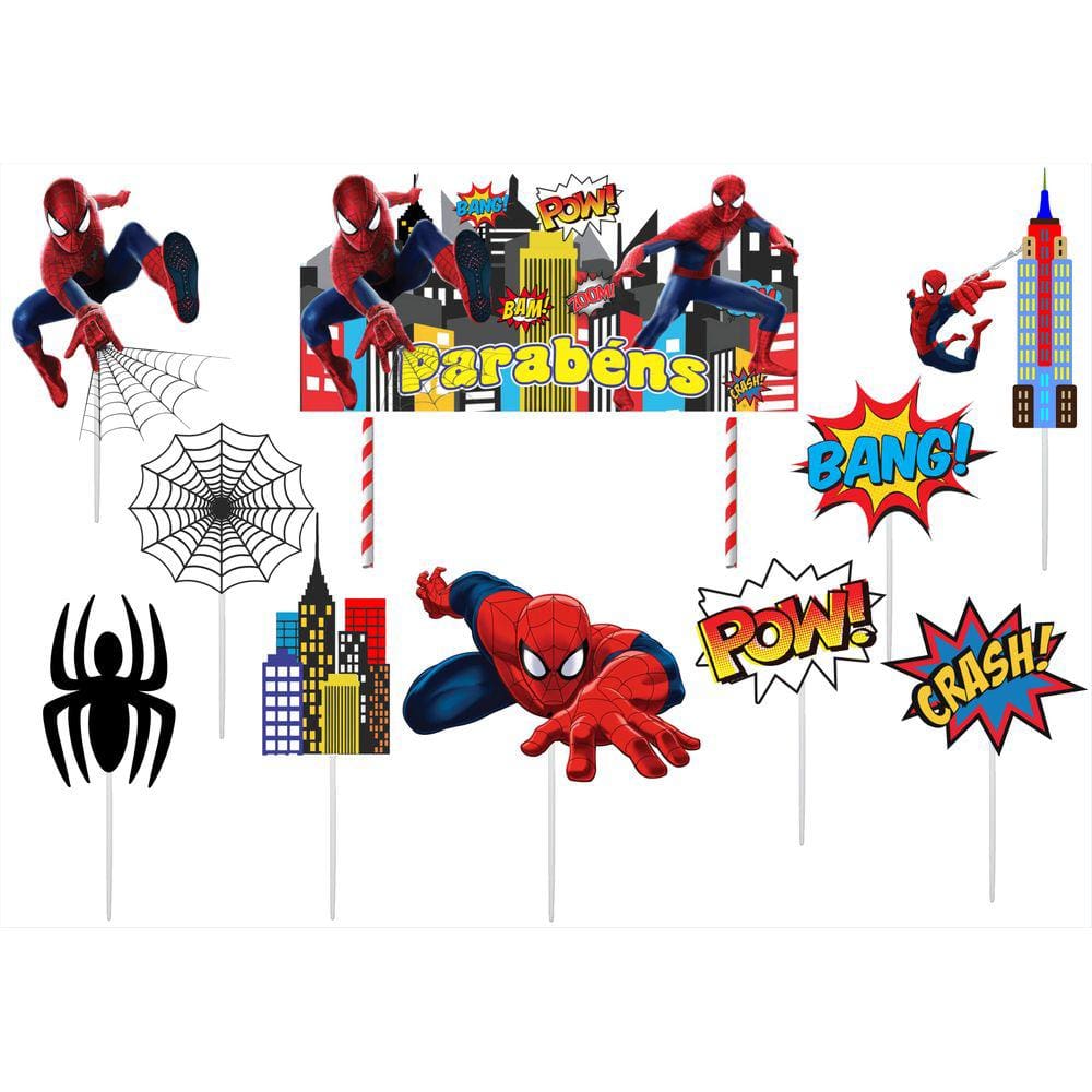 Topo de Bolo Homem Aranha Para Imprimir PNG