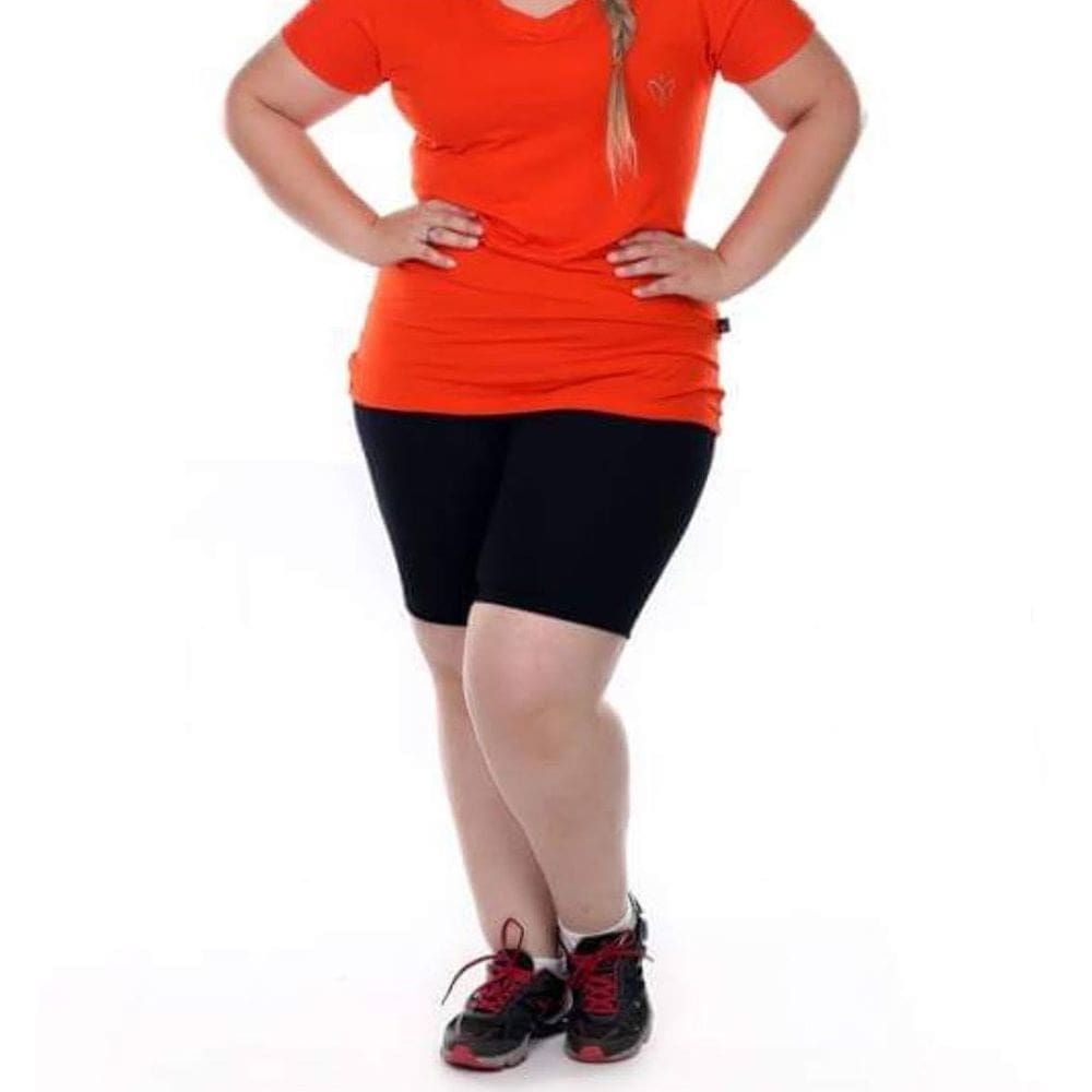 Bermuda Feminina Suplex Plus Size Ciclista Fitnes
