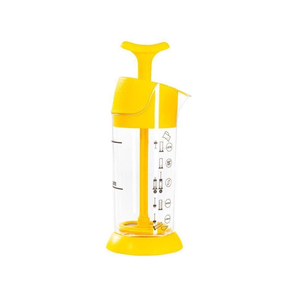 Espumador De Leite Cremeira 200ml - Pressca Amarelo