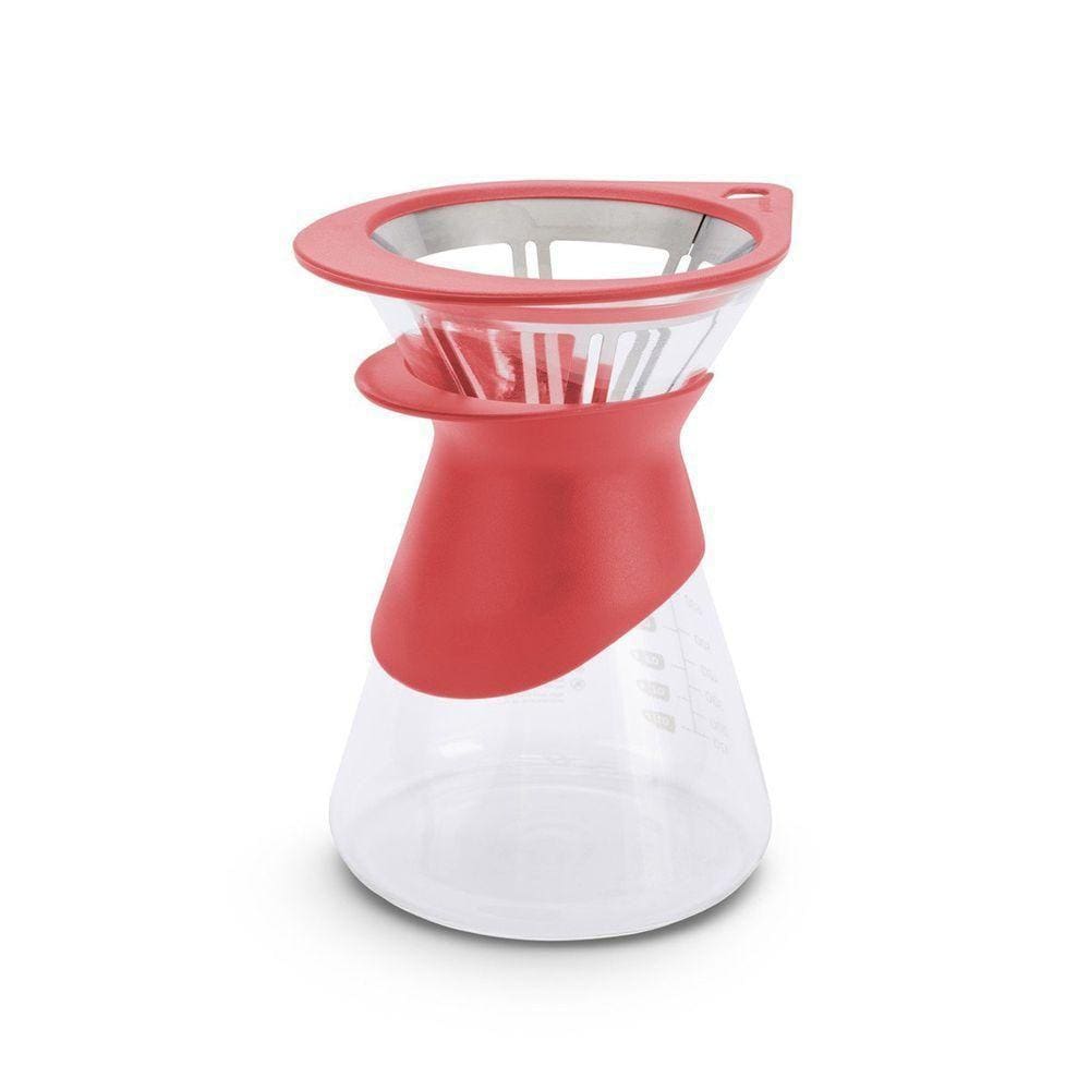 Kit Cafeteira Jarra Com Filtro 600ml - Pressca Vermelho