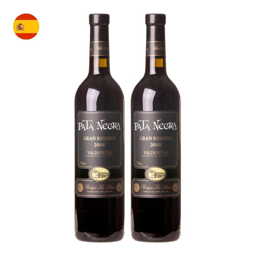 Kit 2 Vinhos Pata Negra Gran Reserva Tinto Espanha 750ml