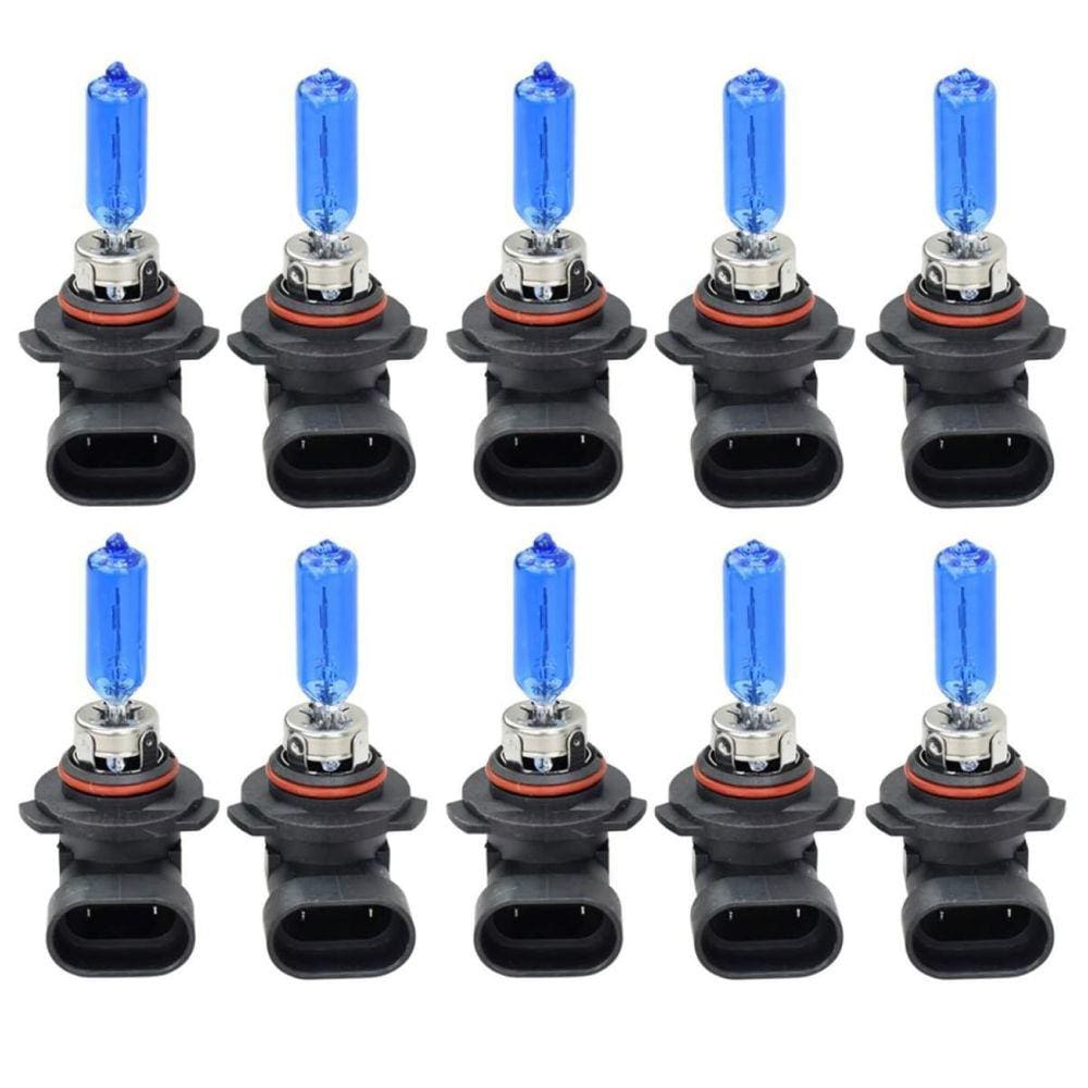 10X Lampada Super Branca 12V Hb3 9005 60W 8500K Automotiva