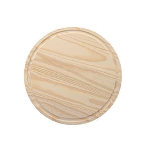 Tábua De Madeira Pinus Com Canaleta Redonda - Stolf 24cm