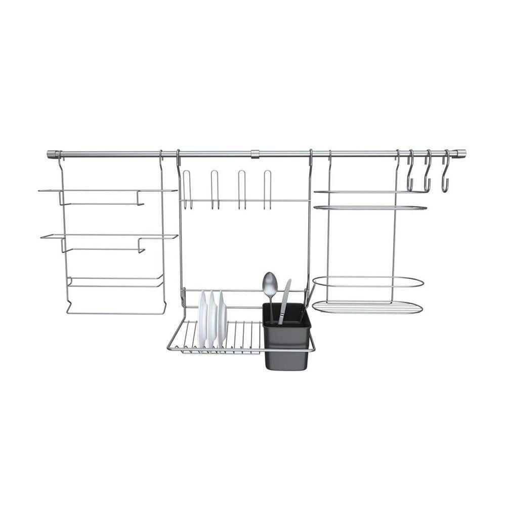 Kit Cozinha Suspensa 9 Peças Com Escorredor E Porta Condimentos - Stolf