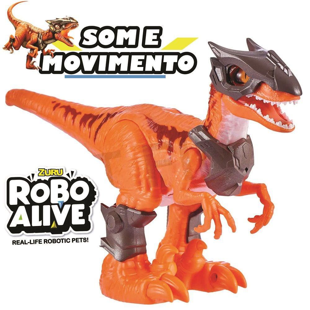 Cobra Eletrônica com Movimento - Robô Alive - Laranja - Candide