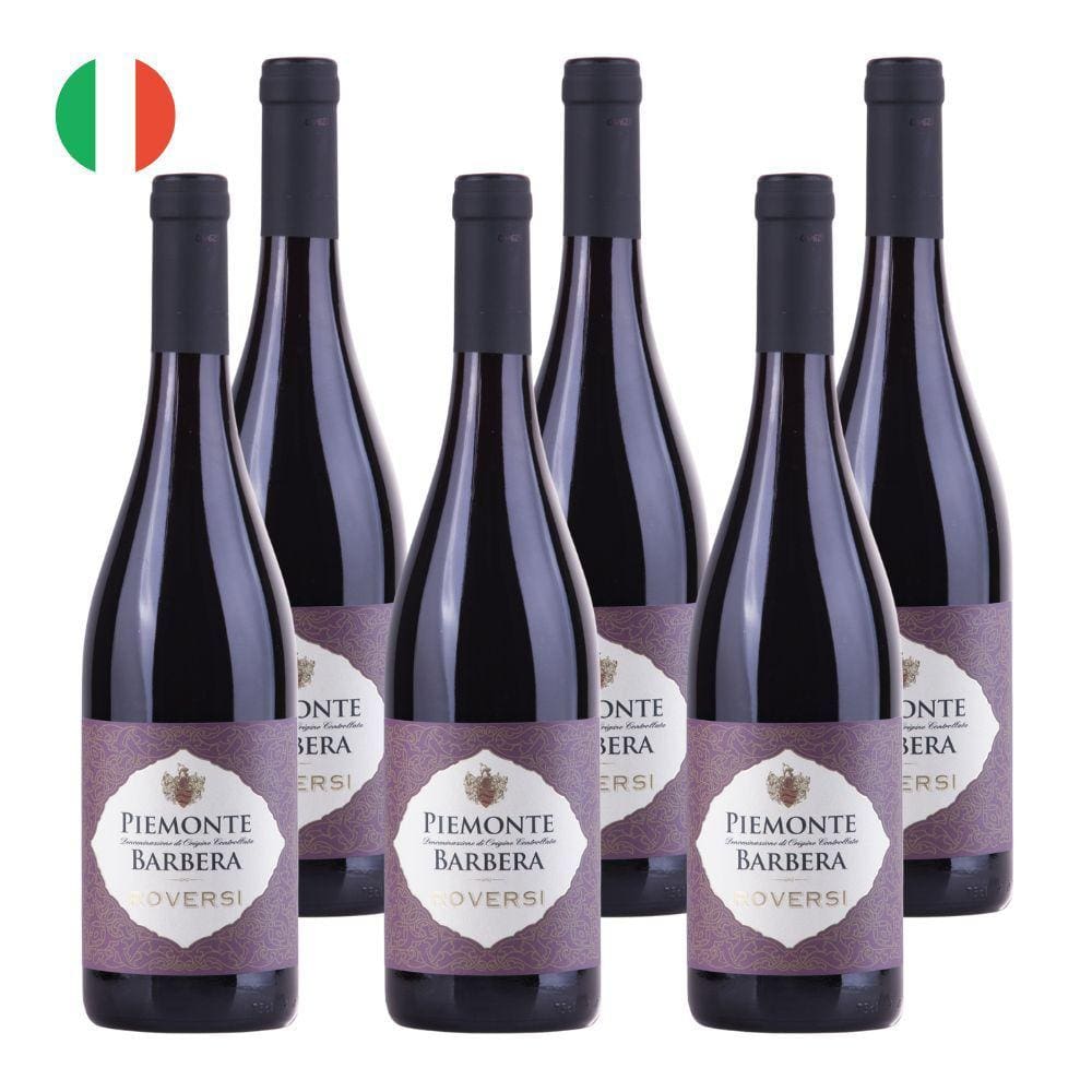 Kit 6 Vinhos MGM Roversi Barbera Tinto Itália 750ml