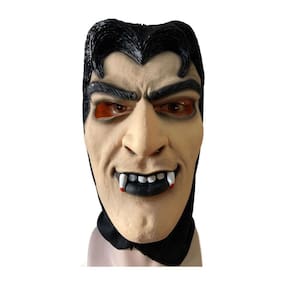 Máscara Drácula Sedutor Com Capuz Halloween Festa Fantasia