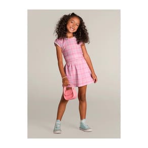Conjunto Infantil Feminino Xadrez Brandili Ref:25953 4/10