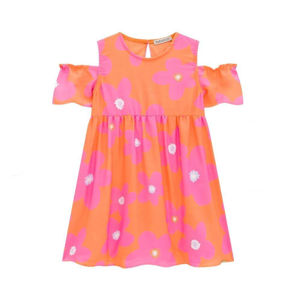 Vestido Laranja Moana Infantil