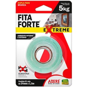 Fita Dupla Face Fita Forte 24MM X 1,5M Adere 5KG EXTREME