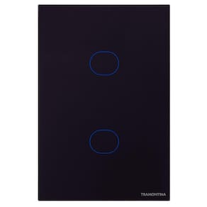 Interruptor Touch Wi-fi Smart Tramontina Preto Com 2 Canais