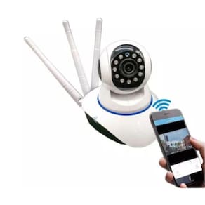 Câmera Sgurança Ip 3 Antenas Visão Noturna Microfone Wifi