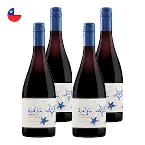 Kit 4 Vinhos Kalfu Reserva Molu Pinot Noir Tinto Chile 750ml