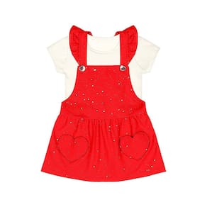 Conjunto Infantil Feminino Body E Salopete Com Brilho Mundi Ref:25900 P/G