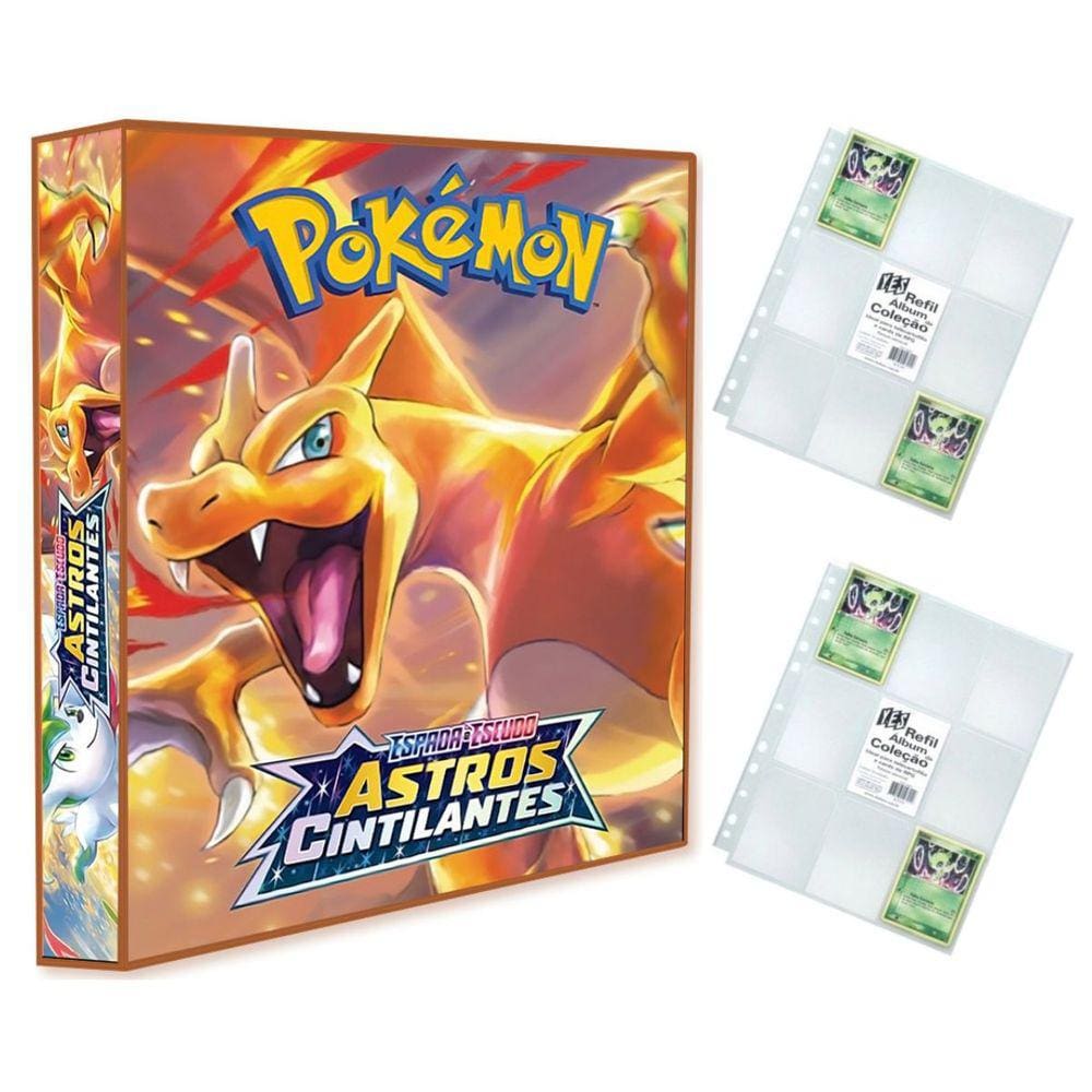 Fichário Álbum Pasta Pokémon Xy Evoluções Mega Charizard Y