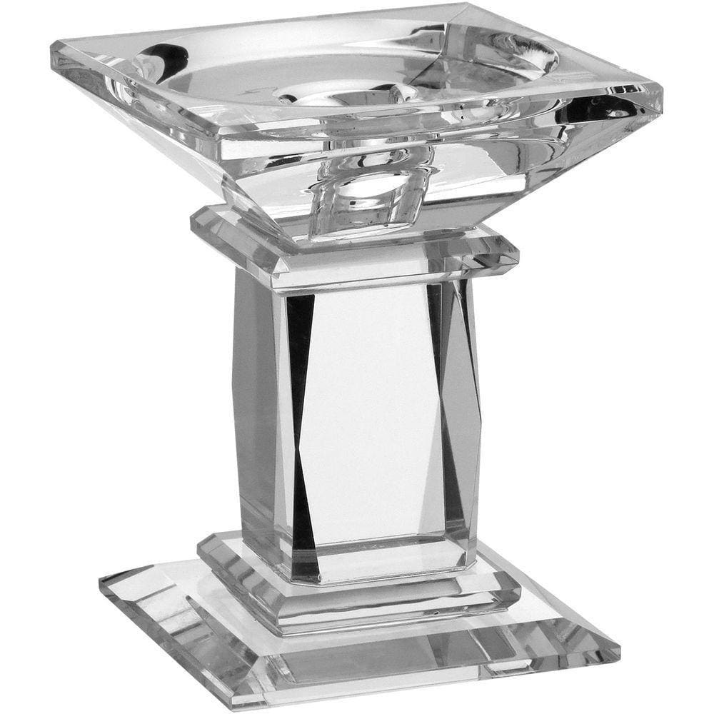 Castiçal 10X9X9Cm Cristal Transp