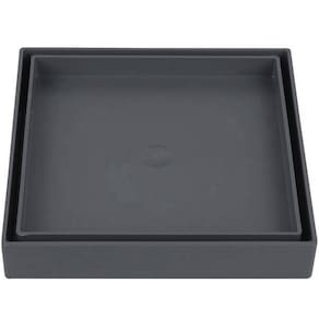 Ralo de Banheiro Astra Cinza Oculto Anti-Inseto Quadrado 10x10cm Plástico