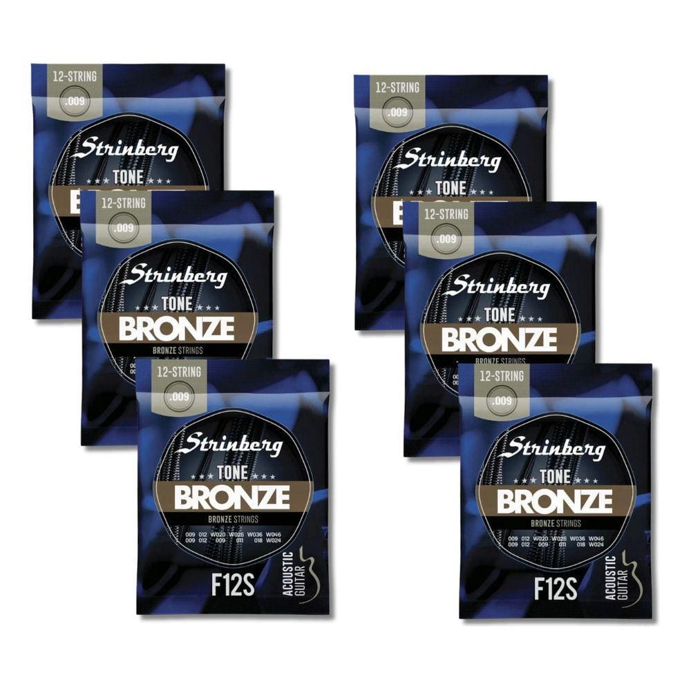 Kit 10 Encordoamento Strinberg Para Violão F12S - 12 Cordas
