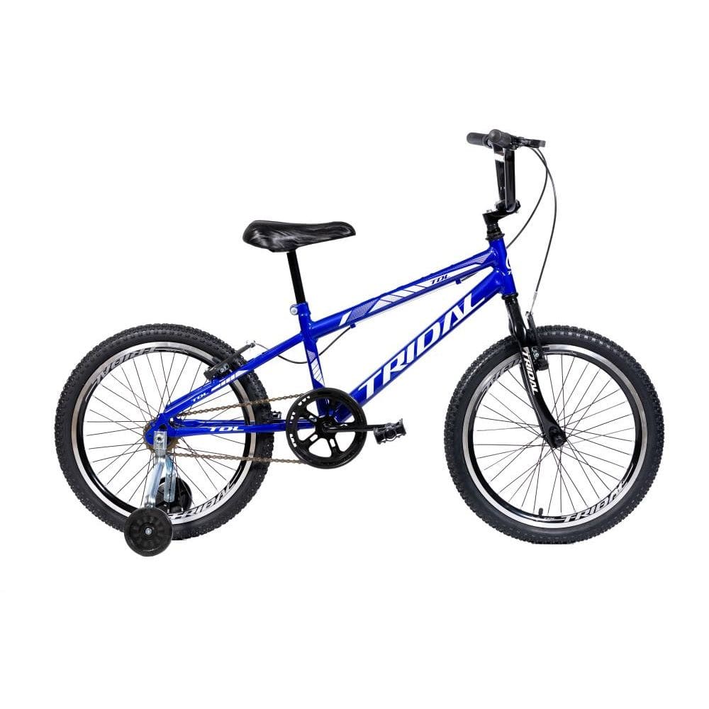 Bicicleta Aro 20 Infantil Bmx Cross Roda Lateral Tridal - Azul