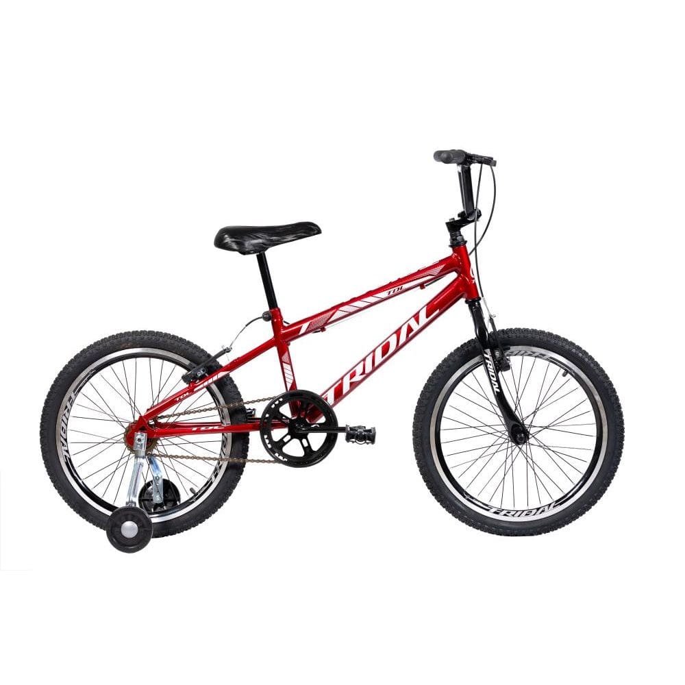 Bicicleta Aro 20 Infantil Bmx Cross Roda Lateral Tridal - Vermelho