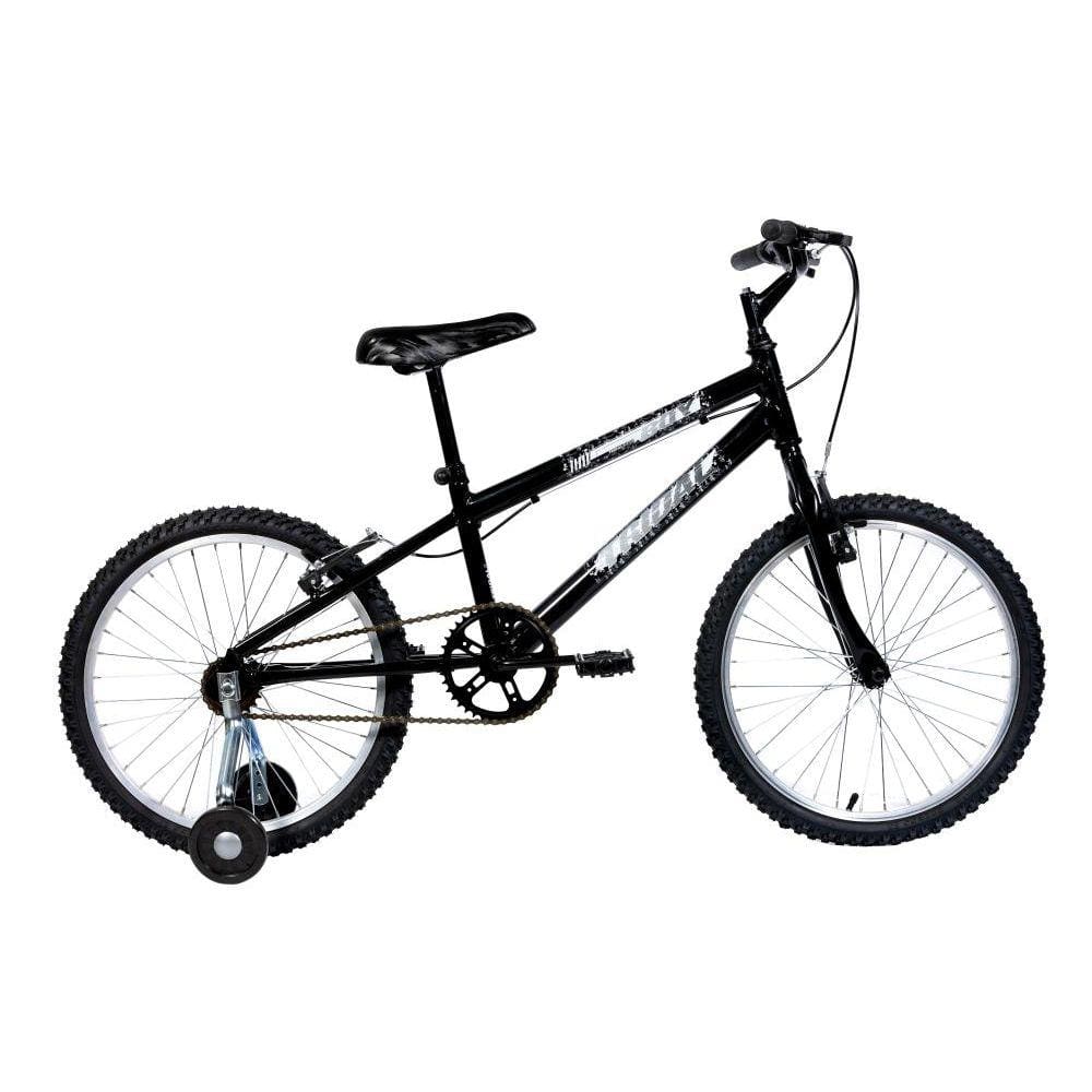 Bicicleta Aro 20 Infantil MTB Boy Com Roda Lateral - Preto